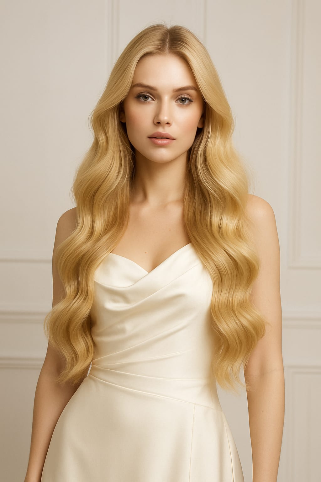 Luxury Full Lace Wig – Super Blonde – 100% Human Hair